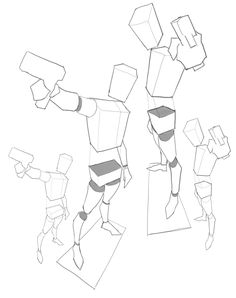 an image of some people doing different things in the same drawing style, with one person holding