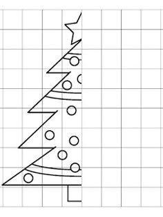 a drawing of a christmas tree