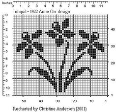 a cross stitch pattern with flowers on it