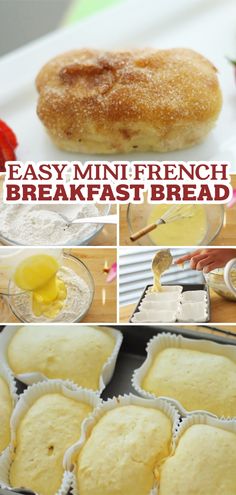 easy mini - french breakfast bread recipe in muffin tins