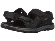 Rockport Trail Technique Sandal Men's Shoes Non-slip Black Sandals For Outdoor, Outdoor Non-slip Black Sandals, Non-slip Adjustable Sandals For Outdoor, Breathable Leather Sport Sandals For Outdoor, Leather Non-slip Sport Sandals For Outdoor, Black Leather Sandals For Outdoor Activities, Leather Sandals For Outdoor Activities In Black, Black Sandals With Cushioned Footbed For Outdoor, Black Sandals With Cushioned Footbed For Outdoor Activities