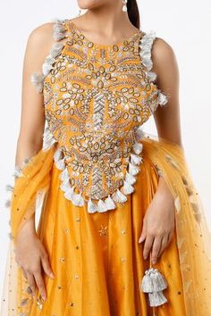 Shop for Payal Singhal Yellow Georgette Mukaish Embroidered Lehenga Set for Women Online at Aza Fashions Embroidered Lehenga For Eid, Embroidered Sleeveless Lehenga For Eid, Sleeveless Embroidered Lehenga For Eid, Eid Embellished Sleeveless Lehenga, Embellished Gown For Navratri, Embellished Gown For Navratri Festive, Sleeveless Embellished Lehenga For Eid, Embellished Festive Gown For Navratri, Festive Embellished Gown For Navratri