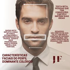 Analise essas 3 características na face de um colérico, para saber como se relacionar na vida profissional, pessoal e amorosa. #analisefacial #morfopsicologia #desenvolvimentopessoal Body Types, Facial