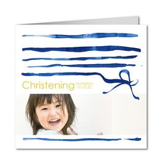 Bow stripes christening invitations (RSC-155) by planet-cards.co.uk. A stunning christening or baptism invitation with marine style stripes that are embossed and covered in a high colour glossy coat. Perfect for a sailor theme occasion! Marine Blue