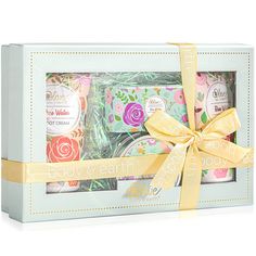 PRICES MAY VARY. Self-Care gift Set: Including 4 travel-size products rose water scented hand cream, rose water scented foot cream, rose water scented soap, and candle. It is vital to take a moment from the hustle and bustle of everyday life to better your mind and body For All Skin Types: Pure natural vegetal extracts, non-greasy formula absorbs quickly and feels comfortable all day, works well for all skin types. Especially suitable for dry, water shortage, dry lines, and present yellow skin S Gift Set Packaging, Hand Cream Gift Set, Hand & Foot Cream, Lotion Gift, Gift Boxes For Women, Holiday Beauty, Bath Gift, Spa Gifts Set, Skincare Gift Set