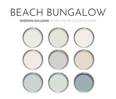 the beach bungalow color scheme for sherylin williams's whole - house color scheme