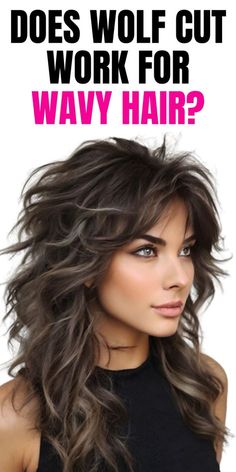 Wolf Cut Hair Without Bangs, Style A Wolf Haircut, Med Length Wolf Cut Hair, Wolf Haircut Medium Length, Long Wavy Shag Haircut, Wolf Cut For Curly Hair, Wolf Cut On Curly Hair, Wolf Cut For Long Hair, Wolf Cut Haircut