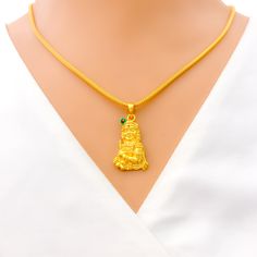 This majestic pendant, crafted from 22k gold and weighing 5.0 grams, radiates with a glowing yellow gold finish, featuring a beautifully detailed depiction of Lord Krishna. With a pendant length of 1.2 inches, it stands as a significant symbol of wisdom, love, and divine joy. Ideal for devotees and admirers of exquisite craftsmanship, this Krishna pendant adds a touch of celestial glow and majestic beauty to any ensemble, reflecting spiritual significance and timeless elegance. PRODUCT DETAILS G 22k Gold Locket Temple Necklace, 22k Gold Locket Necklace In Temple Jewelry Style, Traditional Gold Necklace With Rectangular Pendant, Yellow Temple Jewelry Necklace As Gift, Yellow Temple Jewelry Necklace For Gifts, Spiritual Yellow Gold Temple Necklace For Rituals, Festival Gold Plated Temple Pendant Necklace, Gold-plated Temple Necklace Pendant For Festivals, Gold Plated Temple Necklace Pendant For Festivals