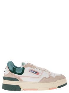 100% Calf leather Lining: 100% Fabric Lining: 100% Calf leather Sole: 100% Rubber Autry Sneakers, Sneakers Pink, Prada Leather, Sneaker Wedge, Low Sneakers, Card Holder Leather, Green Leather, Luxury Retail, Bridal Shoes