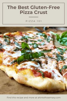 Your search for a good gluten-free pizza crust is over. This really is the Best Gluten-Free Pizza Crust out there. Really. It is crispy and flavorful and stands up well to a moderate amount of toppings. ? | A Hint of Rosemary | #glutenfree #glutenfreepizza #glutenfreecrust #glutenfreesnacks #pizza #glutenfreebaking #glutenfreepizzadough #bobsredmill #ahintofrosemary Gluten Free Artisan Bread, Gluten Free Pizza Recipes, Gluten Free Flatbread, Best Pizza Dough, Gluten Free Crust, Gluten Free Main Dishes, Flatbread Pizza