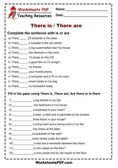 worksheet for teaching with pictures and text