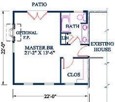 the floor plan for a small house with two bedroom and an attached bathroom, is shown