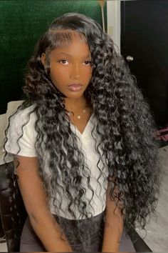 Curly Middle Part Black Women, Curly Closure Sew Ins Side Part, Curly Sew In Leave Out, Curly Hair Leave Out, Wet And Wavy Sew In With Leave Out, Loose Deep Wave Weave Sew Ins, Curly See In Weave, Curly Sew In Weave With Leave Out, Curly Hair Sew In