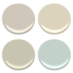 four different shades of white paint