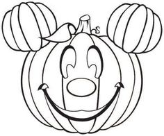 mickey mouse pumpkin with the words happy halloween