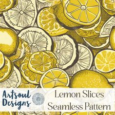 the lemon slices pattern is shown in yellow