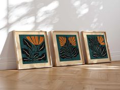 Modern 70s Decor, 70 Style, Matisse Art, 3 Piece Wall Art, Retro Wall Art, 70s Retro, Gallery Wall Set