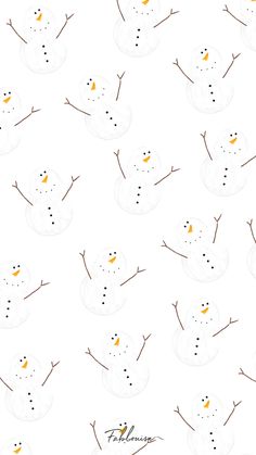 a white background with snowmen on it