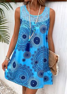 Size:XL;Size:2XL;Size:3XL;Color:Sky Blue;Package Contents:1 X Dress;Occasion:Other;Style:Casual; Plus Size Sundress, Thai Tea, Mid Skirt, Midi Shift Dress, Beach Cover Ups, Sleeveless Dress Summer, Cover Ups, Polyester Dress, Vestido Casual