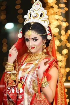 Bengali Bridal Look, Bengali Fashion, Indian Bride Poses, Beauty Portraits, Indian Wedding Poses, Indian Wedding Bride, Bridal Makeup Images