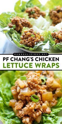 Whip up this easy appetizer for a party! In just 20 minutes, you can have these copycat PF Chang's Chicken Lettuce Wraps that taste so much better. These Asian lettuce wraps are also a great main course recipe! Pf Changs Chicken Lettuce Wraps, Pf Chang, Asian Chicken Lettuce Wraps, Pf Changs, Chicken Lettuce Wraps, Lettuce Wraps, Wrap Recipes, Dinner Dishes