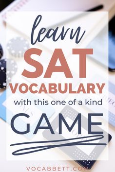 the words learn sat vocabulaary with this one of a kind game on top of