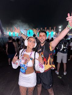 My boyfriend and I wore fire and ice themed outfits for Day 2 of EDC Las Vegas 2024 🔥 ❄️ Rave Outfits Couple Ideas, Decadence Rave Outfits Winter, Fuzzy Rave Outfit, New Years Festival Outfit, Snow Bunny Rave Outfit, Countdown Nye Rave Outfits, Decadence Rave Outfits, Group Rave Outfits, Cold Rave Outfits