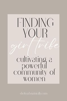 the title for finding your gut tribe culting a powerful community of women