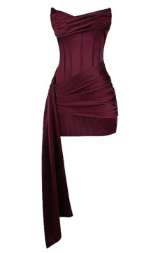 Modern Corset Outfit, Homecoming Inspo, Draped Corset, Burgundy Homecoming Dresses, Homecoming Outfits, Looks Party, Prom Dress Inspiration, Pretty Prom Dresses, Dresses Party