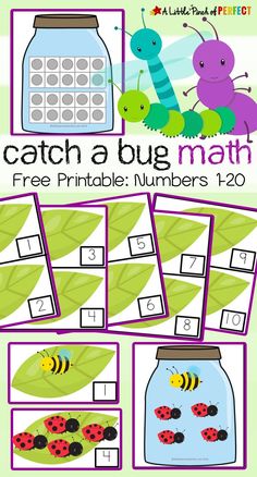 the printable bug math game for kids