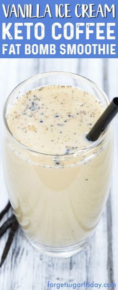 YUM! A keto coffee smoothie that tastes like vanilla ice cream! This Vanilla Ice Cream Keto Coffee Smoothie is INCREDIBLE and is the perfect way to caffeinate yourself when it's warm outside. You will love this keto smoothie recipe that doubles as a keto fat bomb! (can be made dairy-free) #ketocoffee #ketosmoothie #ketofatbomb #ketodiet #ketorecipes via @fsugarfriday Keto Coffee Smoothie, Ice Cream Keto, High Sugar Fruits, Keto Smoothie, Keto Smoothie Recipes, Fat Bomb, Kale Smoothie, Keto Coffee, Coffee Smoothie