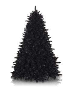 a black christmas tree on a white background