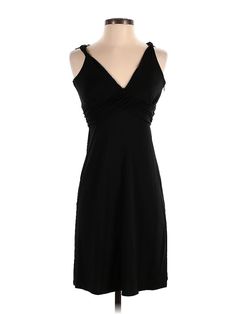 Ann Taylor LOFT Cocktail Dress Size: 0 Black Dresses - used. 60% RAYON, 40% POLYESTER, Midi, V-Neck, Solid, Knee Length, Sleeveless | Ann Taylor LOFT Cocktail Dress: Black Solid Dresses - Size 0 Petite Cocktail Dress Black, Black Casual Dress, Black Dresses Casual, Solid Dress, Black Dresses, Black Solid, Black Casual, Ann Taylor Loft, Dress Black