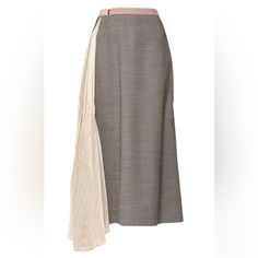 Prada Maxi Skirt Nwt!!!! 80% Virgin Wool 18% Silk 2% Elastane Accepting Offers :) Elegant Gray Pleated Skirt, Elegant Gray Office Skirt, Elegant Gray Skirt For Office, Elegant Gray Skirt For The Office, Chic Gray Skirt For Formal Occasions, Chic Gray Formal Skirt, Elegant Gray Relaxed Skirt, Elegant Gray Relaxed Fit Skirt, Prada Skirt