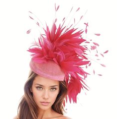 Fuchsia Hot Pink  Kentucky Ascot Fascinator Hat Percher Pillbox Derby Woman Garden Tea Party Wedding Cocktail Statement Pink Headband Luncheon Fuchsia Hot Pink Bianca Fascinator Hat Gorgeous layers of fuchsia hackle and coque feathers on a fuchsia sinamay pillbox base Sinamay base measures about 16cm by 18cm with a 5cm rise. This fuchsia headpiece is mounted with a matching headband. If you prefer a headband to match your hair, please make a note at check out what colour headband you want. The F Adjustable Pink Mini Hat With Feathers, Pink Feathered Costume Hat For Races, Pink Party Hat With Feathers, Pink Feathered Hat For Kentucky Derby, Pink Feathered Kentucky Derby Costume Hat, Pink Hat For Kentucky Derby Event, Pink Feathered Costume Hats For Kentucky Derby, Pink Feathered Formal Hat, Formal Pink Feathered Hats