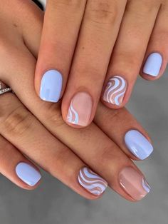 Cute Simple Nails, Colorful Nails, Short Acrylic Nails Designs, Pink Nail, Short Acrylic Nails, Nail Arts