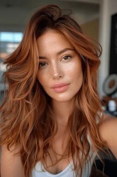 Light Auburn Highlights Natural Looking Red Hair Color, Light Auburn Highlights, Brownish Red Hair With Blonde Highlights, Summer Red Hair, Auburn Red Hair Color, Bronze Hair Color, Auburn Hair With Highlights, Deep Auburn Hair, Deep Red Hair Color