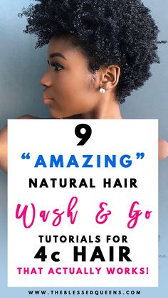 9 Amazing wash and go natural hair 4c Tutorials that Actually Works! 4c Wash And Go, Natural Hair Wash And Go, Wash And Go Natural Hair, Natural Hair 4c, Natural Hair Wash, Hair 4c, Natural Hair Tutorials, Hair Wash