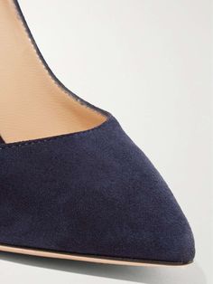 GIANVITO ROSSI 105 suede pumps | NET-A-PORTER Luxury Suede Court Shoes For Work, Suede Court Shoes For Evening, Rossi Shoes, Blue Pumps, Suede Pumps, Blue Suede, Gianvito Rossi, Pump Shoes, Net A Porter