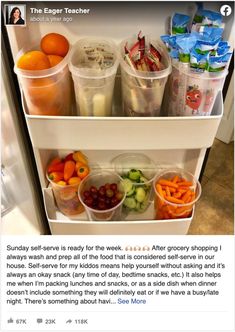 an image of food in the fridge on facebook