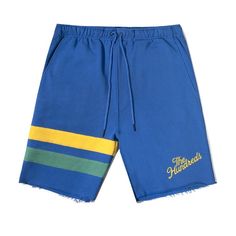 Brand New With Tags And Packaging Blue Bermuda Shorts With Relaxed Fit, Sporty Blue Cotton Shorts, Blue Bermuda Bottoms For Spring, Blue Cotton Bottoms With Built-in Shorts, Blue Cotton Summer Bottoms, Blue Bermuda Cotton Bottoms, Blue Cotton Short Bottoms, Cutoff Shorts, The Hundreds