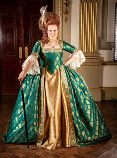 Court Gown, 18th Century Gown, Green Shot, Beautiful Braids, Gold Silk, Almost Perfect, Tall Women, Women's Costumes, Marie Antoinette