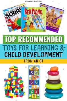 Occupational therapist recommended toys for kids to help improve brain, body, sensory, and social development. Great for kids of all ages, stages, and abilities. These toys make great gifts for birthdays, christmas, holidays. Pop Beads, Therapy Toys, Self Help Skills, Occupational Therapy Activities, Sweet Revenge, Developmental Milestones, Social Development, Occupational Therapist, Developmental Toys