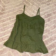 Adjustable Spaghetti Straps Size L Never Worn 100% Cotton Flowwy Not Tight Green Cotton Camisole With Tank Straps, Green Cotton Camisole For Vacation, Green Cotton Camisole, Green Cotton Summer Camisole, Casual Green Camisole, Green Cotton Camisole For The Beach, Casual Green Camisole With Spaghetti Straps, Green Cotton Camisole For Summer, Green Trendy Cotton Camisole