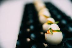 some kind of food that is laying out on the table