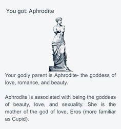 an image of a statue with the words you got aphrodite on it