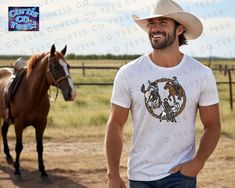 For the Love of Rodeo Rodeo T Shirt, Western Shirt, Cowgirl TShirt, Bull Riding, Horseback riding, Rodeo Fashion Tee, Country Girl, Bucking Broncos, Team Roping Standard orders ship out in 2-7 business days 👋Thanks for stopping by 👕Designs are available on additional products 📩Message me with any questions or requests .: 100% cotton (fiber content may vary for different colors) .: Medium fabric (5.3 oz/yd² (180 g/m .: Classic fit .: Tear-away label .: Runs true to size PRODUCT SPECIFICATIONS: White Western T-shirt For Rodeo, White Graphic Tee For Rodeo, Western White Crew Neck Tops, White Western Crew Neck Top, White Western Style Crew Neck Top, White Crew Neck Western Top, White T-shirt For Summer Rodeo, White Graphic Print Shirt For Rodeo, White Crew Neck T-shirt For Rodeo