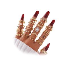 PRICES MAY VARY. gold rings for women ring set gold silver jewelry Available in gold and silver colors Multiple quantities and styles in one set Alloy material, safe to use Can be worn alone or stacked Gold Alloy Rings For Party, Gold Alloy Midi Rings, Gold Alloy Ring Jewelry, Gold Alloy Open Ring Jewelry, Gold Alloy Ring, Alloy Open Ring Jewelry For Gifts, Alloy Open Ring Jewelry Gift, Trendy Heart-shaped Rings For Party, Trendy Party Rings With Heart Shape