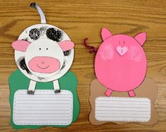 write about how we use different farm animals, or use as an idea to collect French words for sounds animals make Farm Unit, Farm Animals, Apples, Kindergarten, Cow, Writing, For Sale, Animals