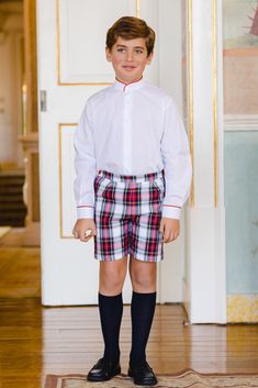 Sal & Pimenta is dedicated to providing your kids with clothes that reflect their happy and carefree way of life. Crafted in small ateliers in and around Lisbon, with every pattern approved by the founder’s young daughters, these are clothes designed to bring joy to kids and parents alike. With its fun, festive tartan plaid print, the Jolly Tartan Shorts is an ideal piece for a holiday dinner, party or playdate. Darling and a little dapper. Product Details 100% Cotton. Care Instructions Machine Summer School Uniform Cotton Bottoms, Playful Short Bottoms For School, Playful White Shorts For School, Red Cotton Shorts For School, Tartan Shorts, Small Atelier, Holiday Dinner Party, Holiday Dinner, Plaid Print